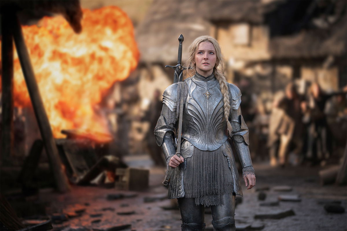 <i>Matt Grace/Prime Video</i><br/>A suited-up Galadriel prepares to take on dastardly foes in the newest trailer for 