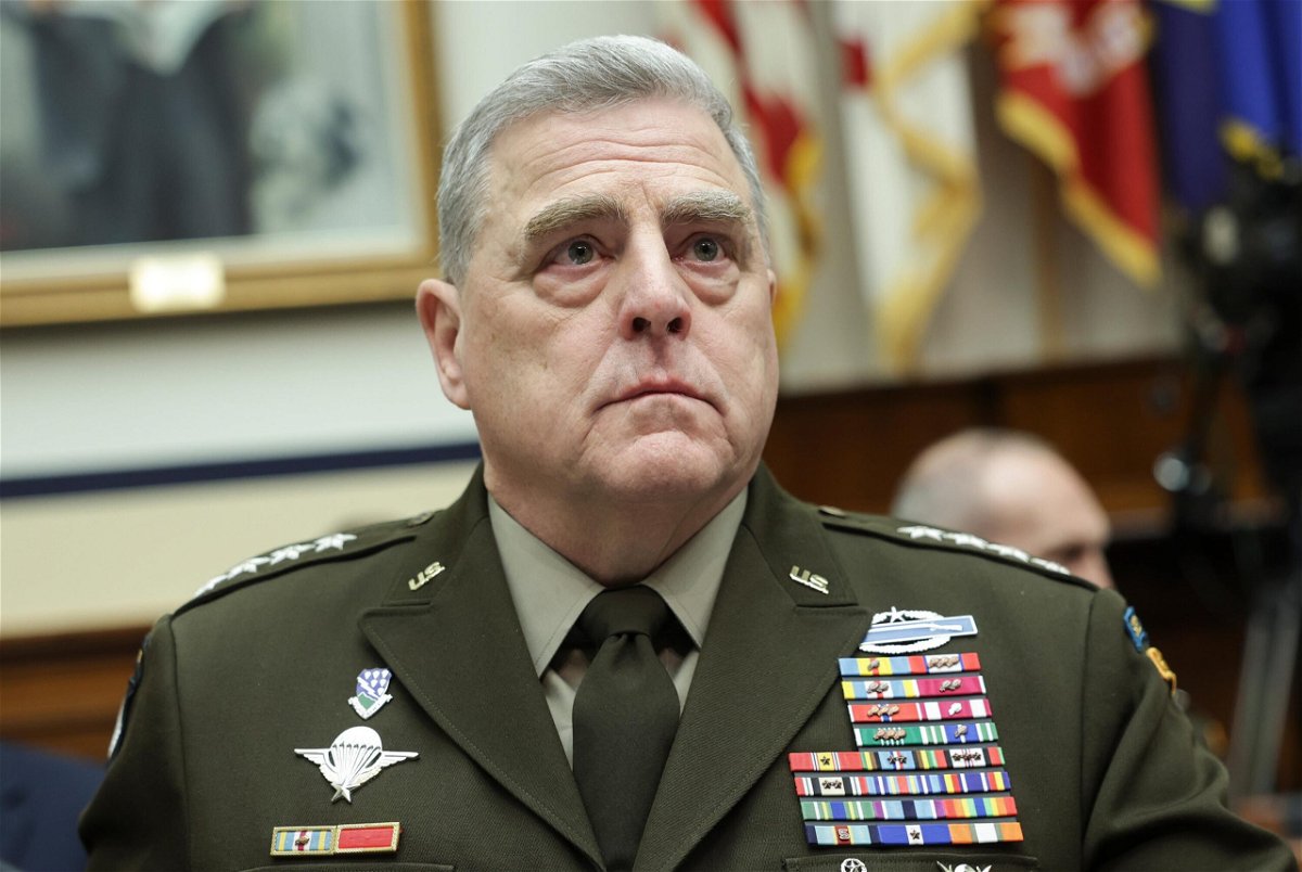 <i>Kevin Dietsch/Getty Images</i><br/>Chairman of the Joint Chiefs of Staff Gen. Mark Milley testifies before the House Armed Services Committee on Capitol Hill