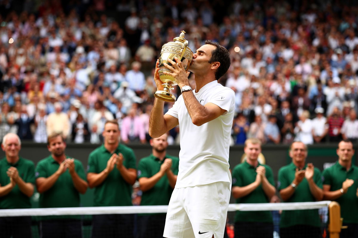 <i>Clive Brunskill/Getty Images</i><br/>Federer last won Wimbledon in 2017.