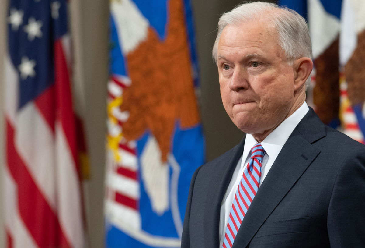 <i>Saul Loeb/AFP/Getty Images</i><br/>Then-US Attorney General Jeff Sessions on September 18