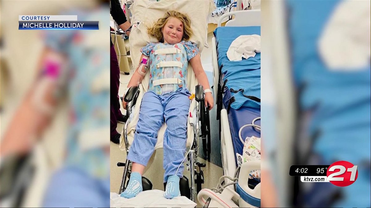 10-year-old Prineville girl ‘keeping spirits high’ but may never walk again after serious semi crash