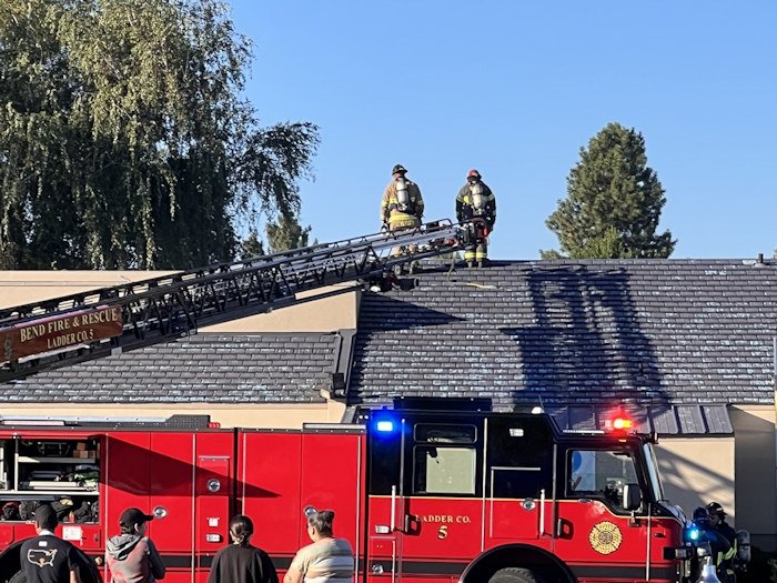 Bend firefighters were checking out the IHOP on Third Street Sunday morning when a power surge, outage prompted smoke, electrical smell