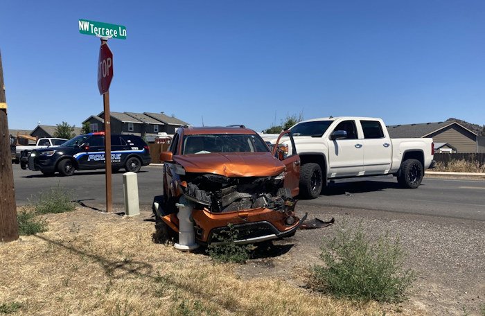 Pickup, car collided at Prineville intersection Saturday, sending 6 to hospital, including driver later jailed on DUII, other charges