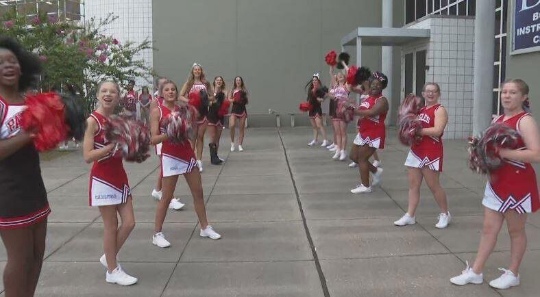 <i>KTBS</i><br/>New teachers in Bossier Parish got a taste of that school spirit on Tuesday as they began arriving for their first day of work and orientation with cheerleaders outside.
