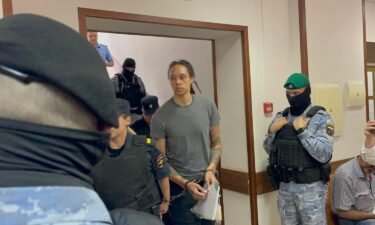 Brittney Griner is pictured here leaving a Russian court after she apologized and asked for leniency in an emotional speech on August 4.