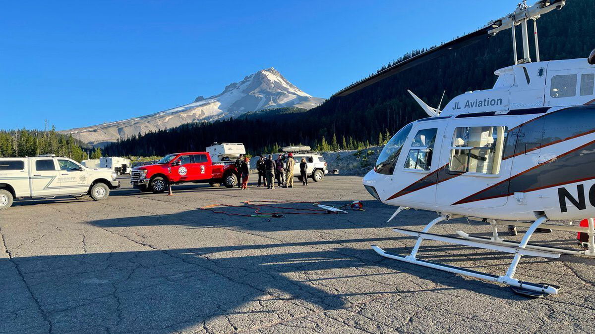 <i>Clackamas County Sheriff's Office/KPTV</i><br/>Rescuers recovered body of Mt. Hood hiker who died in March.