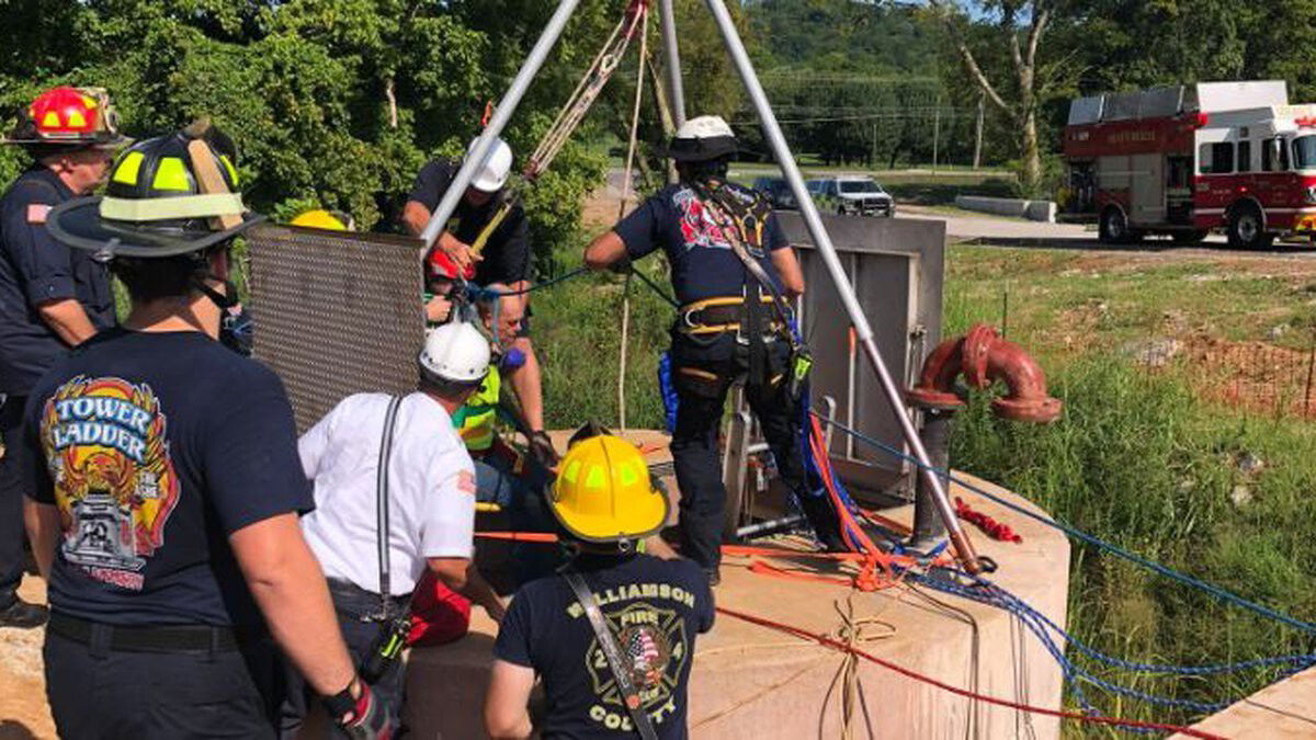 <i>WSMV/Williamson County Rescue</i><br/>A man was rescued by the Williamson County Rescue Squad