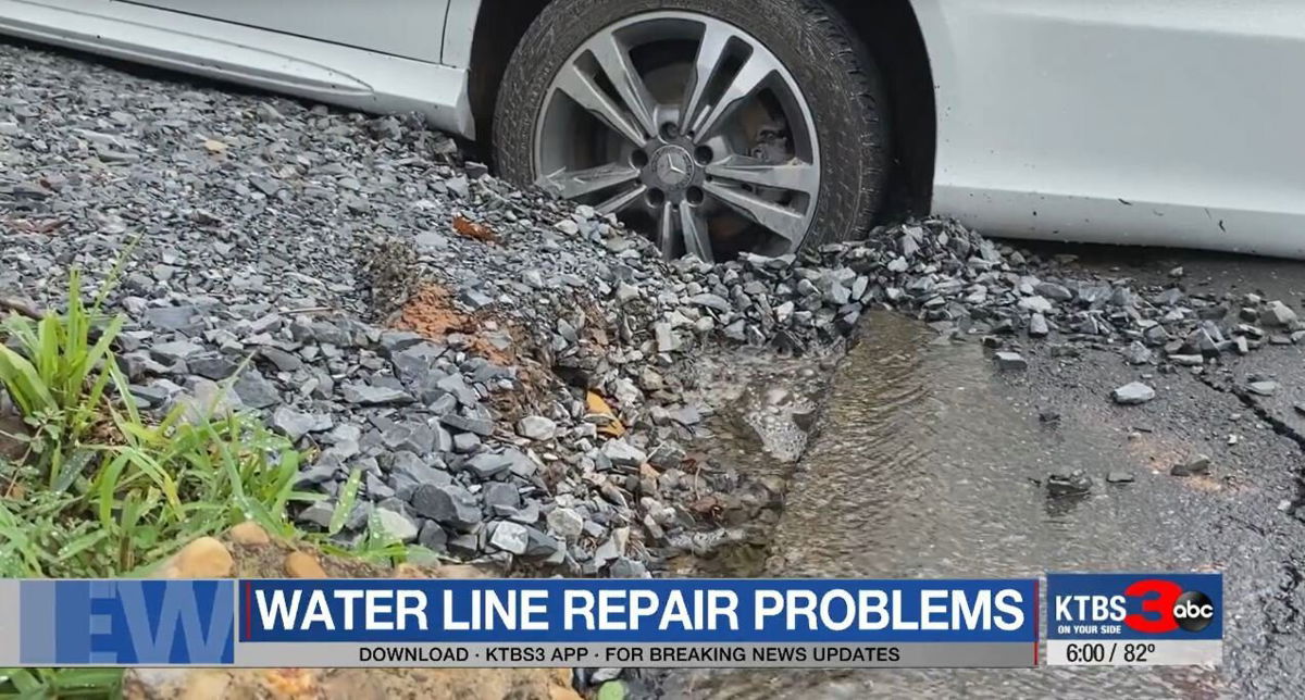 <i>KTBS</i><br/>A Shreveport woman says the city's botched repair is to blame for her stuck car.
