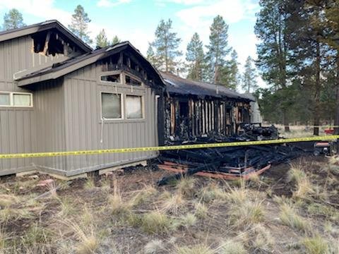 Sunriver firefighters responded Monday night to house fire that apparently started on deck