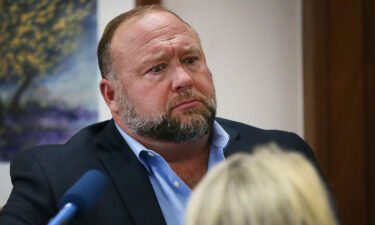 Conspiracy theorist Alex Jones attempts to answer questions about his emails asked by Mark Bankston