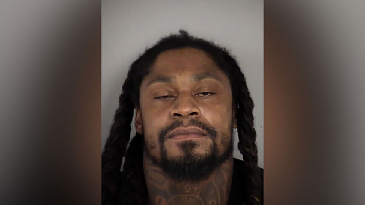 <i>From City of Las Vegas/Twitter</i><br/>Marshawn Lynch's booking photo.
