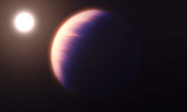This illustration shows what exoplanet WASP-39b could look like