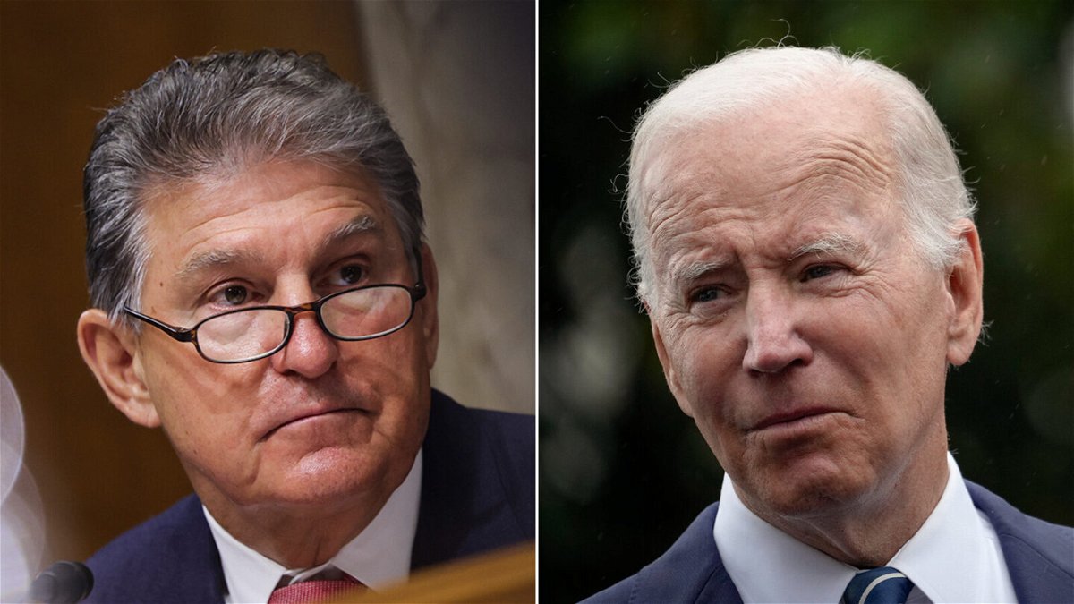 <i>Kevin Dietsch/Drew Angerer/Getty Images</i><br/>Democratic Sen. Joe Manchin of West Virginia refused to say Sunday whether he thinks President Joe Biden deserves a second term in office.