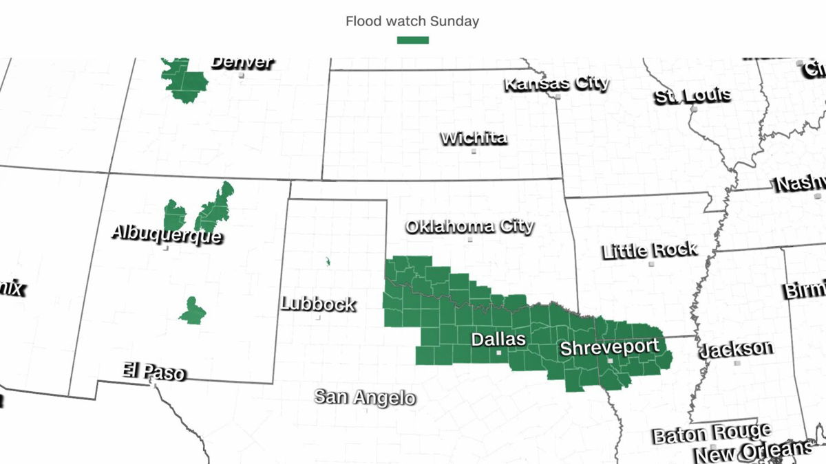 <i>CNN Weather</i><br/>Flood watches in effect Sunday.