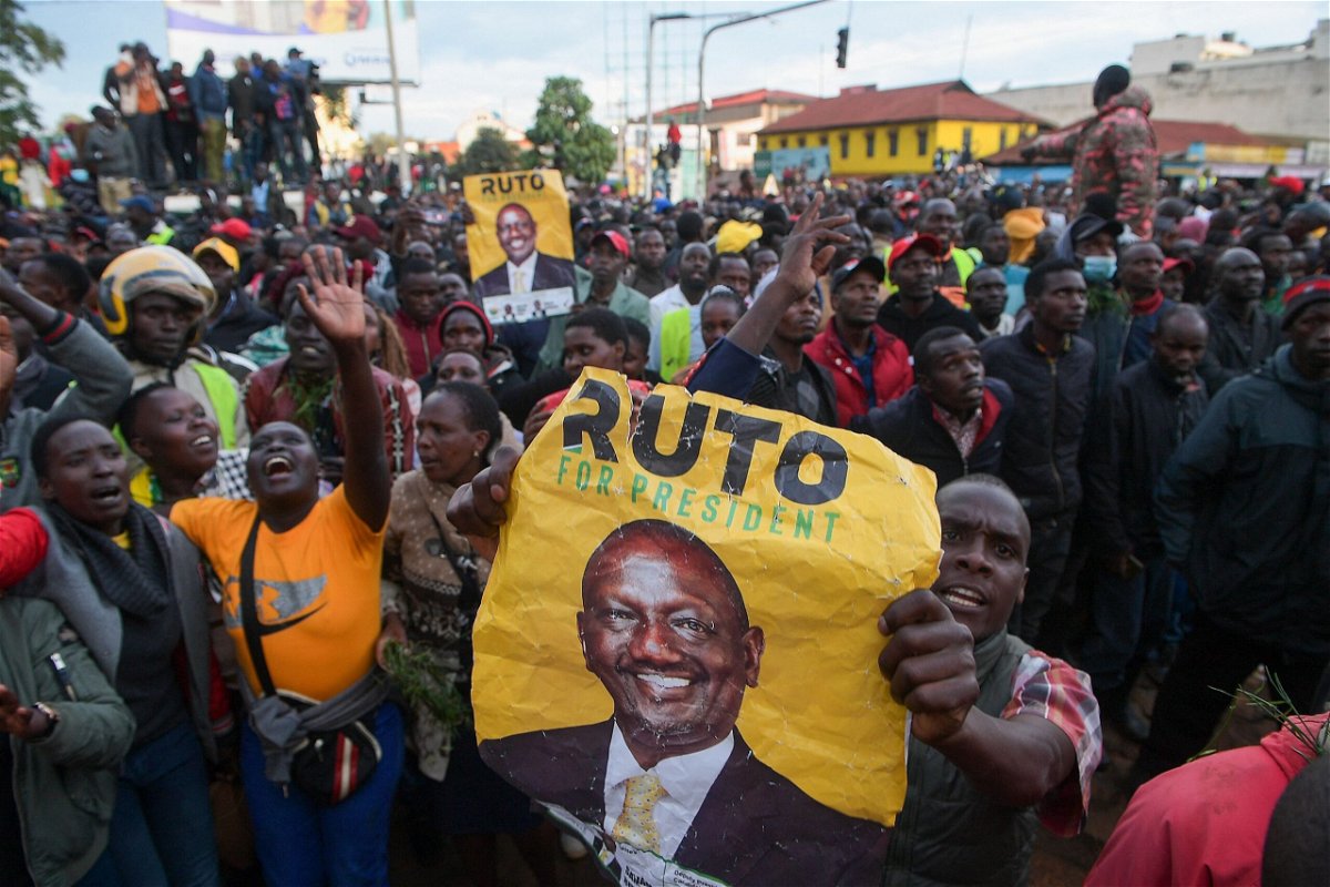 <i>Simon Maina/AFP/Getty Images</i><br/>Supporters of William Ruto