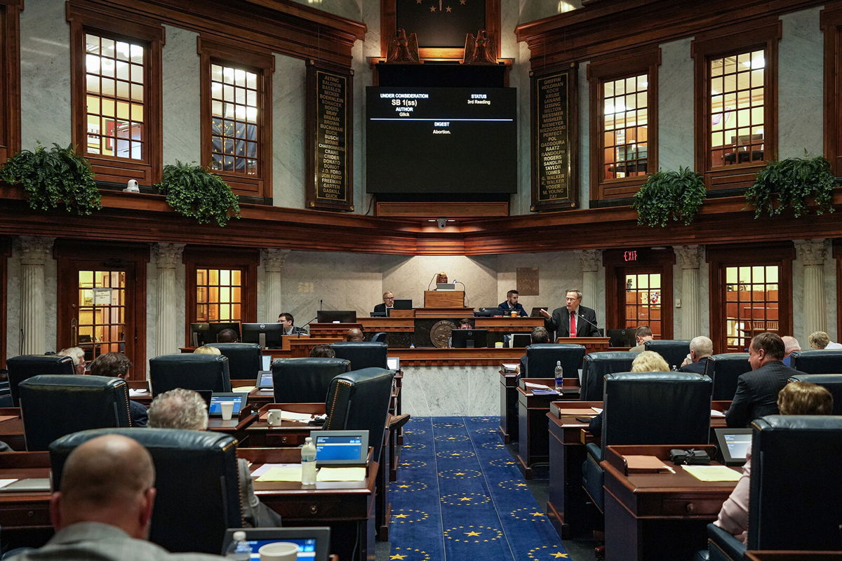 <i>Jenna Watson/Associated Press</i><br/>A near-total abortion ban in Indiana is headed for debate in the state's full House of Representatives this week after clearing a key committee. Pictured is the Indiana Statehouse in Indianapolis on Saturday