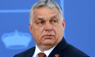 Hungary President Viktor Orban is seen here at the NATO summit in Madrid in June. President Orban will attend CPAC in Dallas the weekend of August 6.