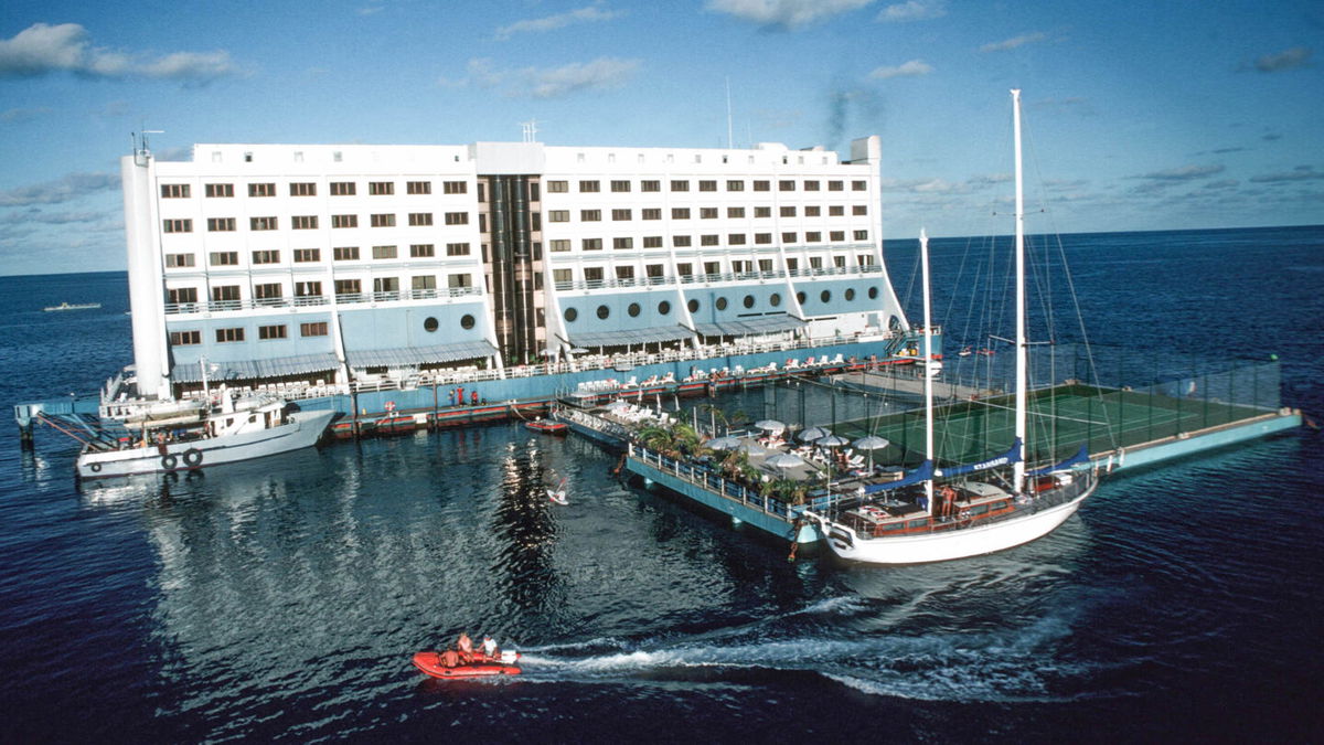 <i>Peter Charlesworth/LightRocket via Getty Images</i><br/>The floating hotel was designed as a luxury stopover for divers.