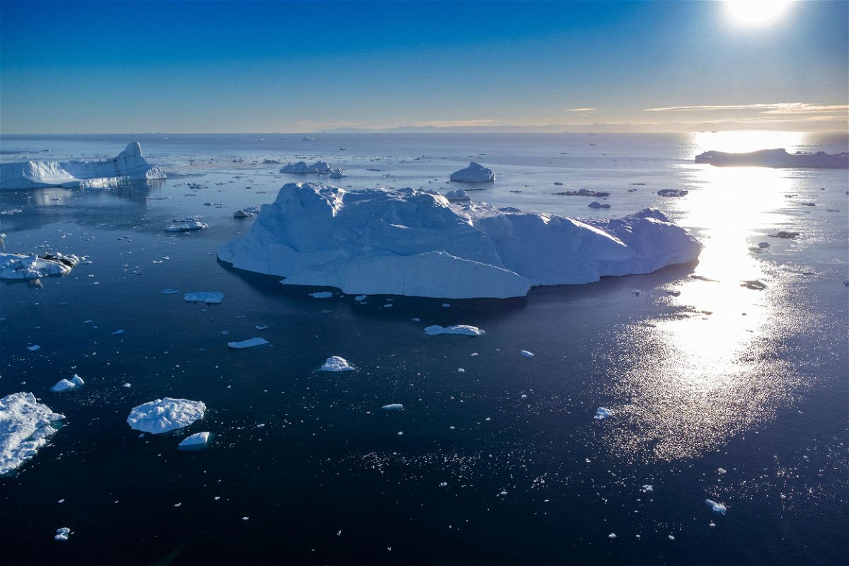 <i>Odd Andersen/AFP/Getty Images</i><br/>Icebergs floating in Disko Bay