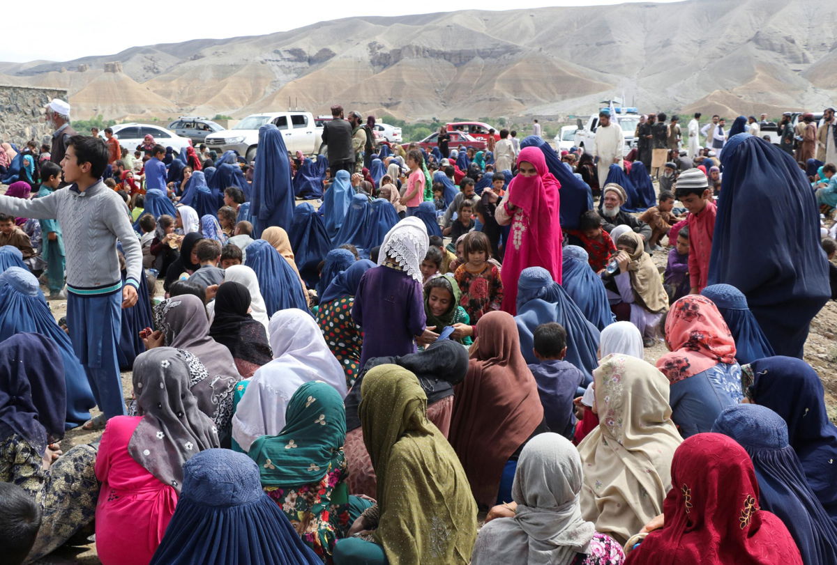 <i>Str/Reuters</i><br/>Displaced Afghan people are pictured after heavy flooding in the Khushi district of Logar