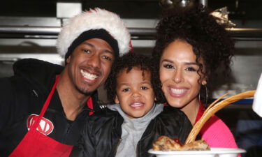 Nick Cannon and Brittany Bell with their child