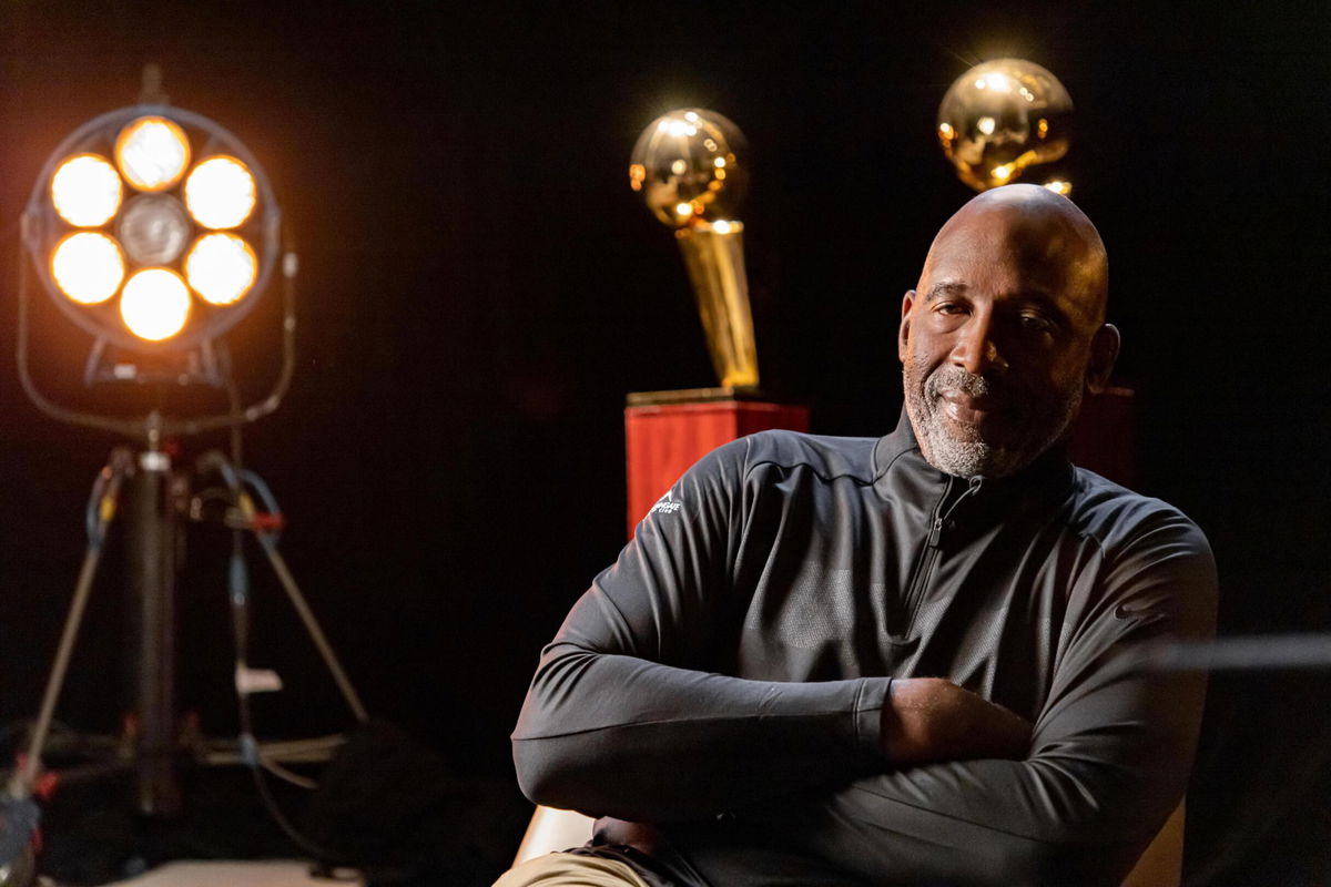 <i>Jesse Rambis/Hulu</i><br/>Lakers star James Worthy in 'Legacy: The True Story of the LA Lakers.'