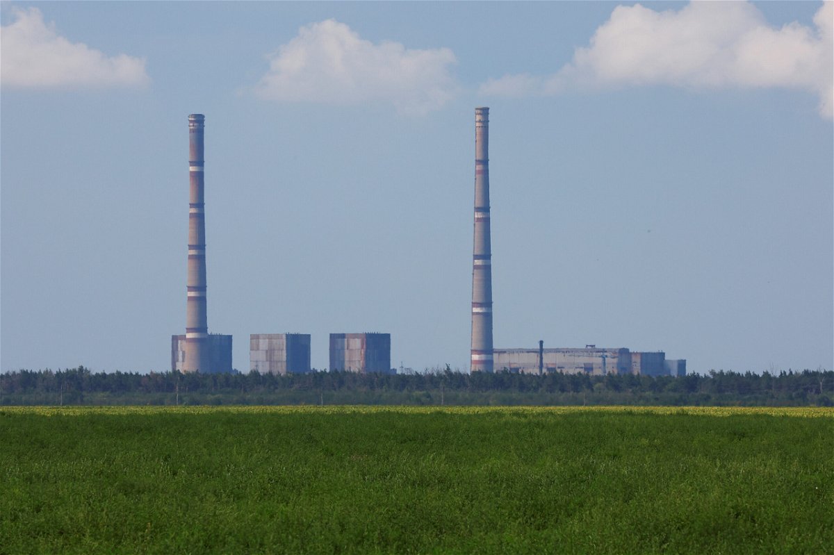 <i>Alexander Ermochenko/Reuters</i><br/>The Zaporizhzhia nuclear power plant is seen from afar on August 5.