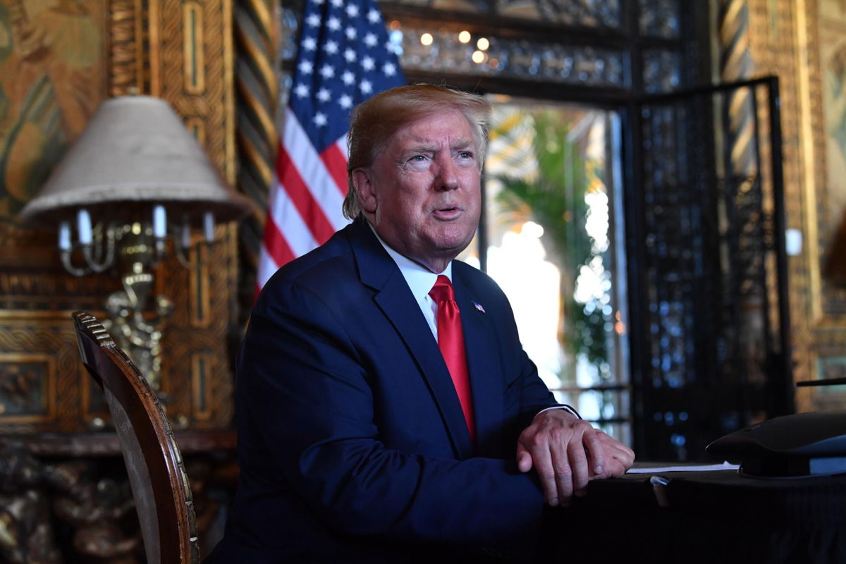 <i>Nicolas Kamm/AFP/Getty Images</i><br/>Former president Donald Trump