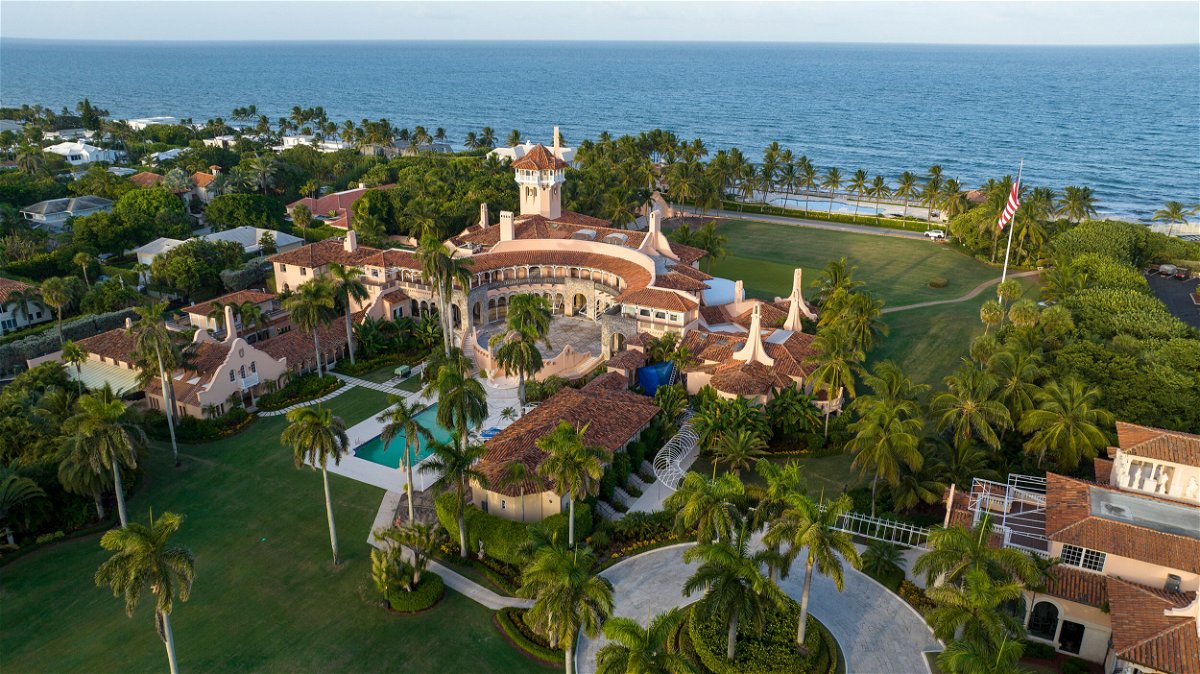 <i>Steve Helber/AP</i><br/>Seen here is an aerial view of former President Donald Trump's Mar-a-Lago estate on August 10