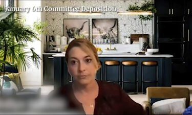 This exhibit from video released by the House Select Committee shows a deposition with Kellye SoRelle