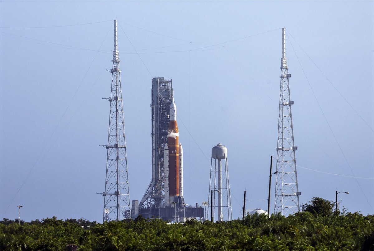 <i>Kevin Dietsch/Getty Images</i><br/>NASA has two new dates in mind — September 23 or September 27 — for the next attempt at launching its massive new moon rocket on an uncrewed test mission. NASA's Artemis I rocket is pictured at the Kennedy Space Center on September 3 in Cape Canaveral