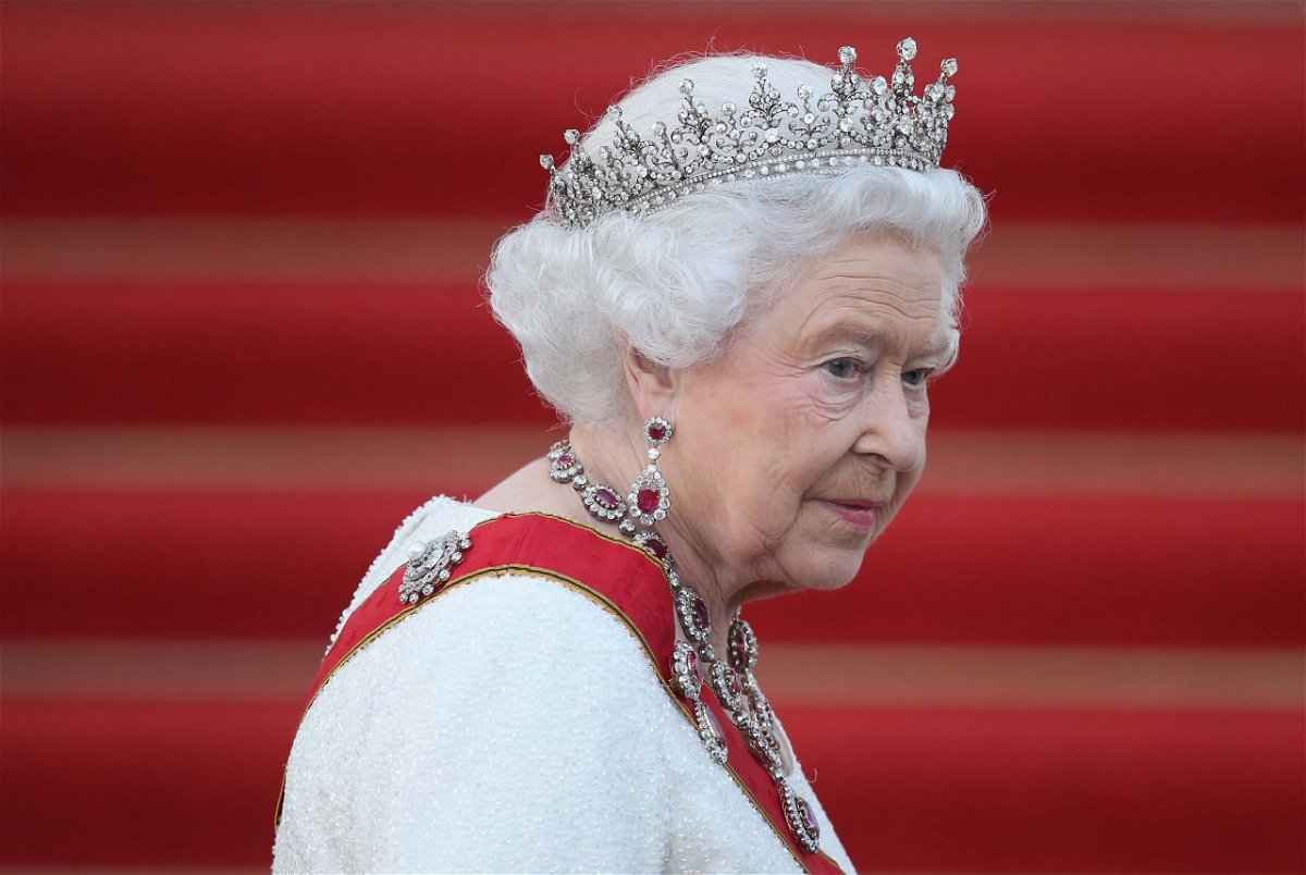 <i>Sean Gallup/Getty Images</i><br/>The Funeral for Queen Elizabeth II will be held September 19 at Westminster Abbey. The queen here arrives for the state banquet in her honor on June 24