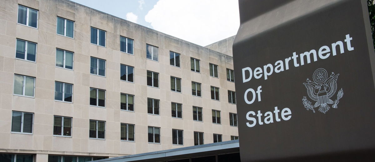 <i>Paul J. Richards/AFP/Getty Images</i><br/>A US citizen was killed in an Iranian rocket attack in Iraqi Kurdistan Wednesday. Pictured is the U.S. Department of State building on July 31