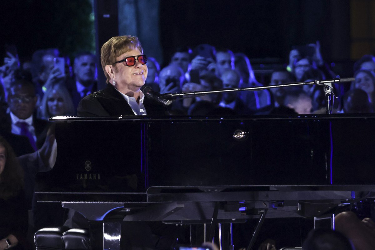 <i>Alex Wong/Getty Images</i><br/>Sir Elton John performs during an event on the South Lawn of the White House on September 23.