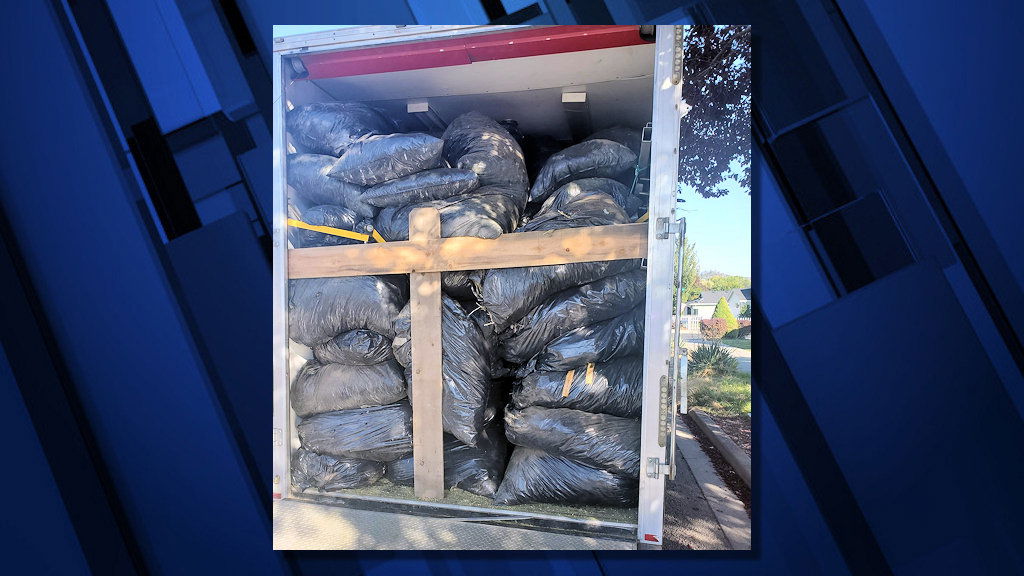 An Oregon State Police trooper uncovered 4-plus tons of dried, processed marijuana