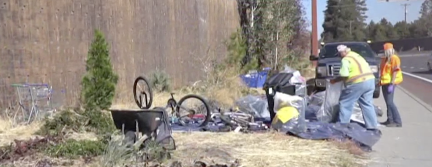 ODOT clears out a camp on Bend Parkway near Reed Market Road - KTVZ