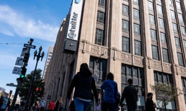Shares of Twitter dropped in pre-market trading Friday. The Twitter headquarters building is pictured here in San Francisco
