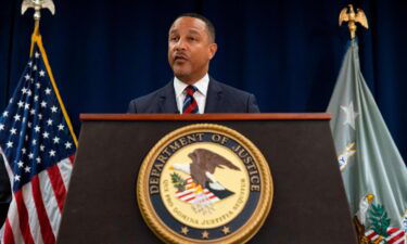 US Attorney Breon Peace speaking in a news conference in New York on October 18.
