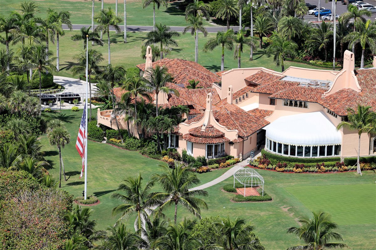 <i>Joe Raedle/Getty Images/FILE</i><br/>The Justice Department urged the Supreme Court on October 11 to reject former President Donald Trump's request that it intervene in the dispute over classified documents seized from Trump's Mar-a-Lago estate in August. Mar-a-Lago is seen here on September 14.