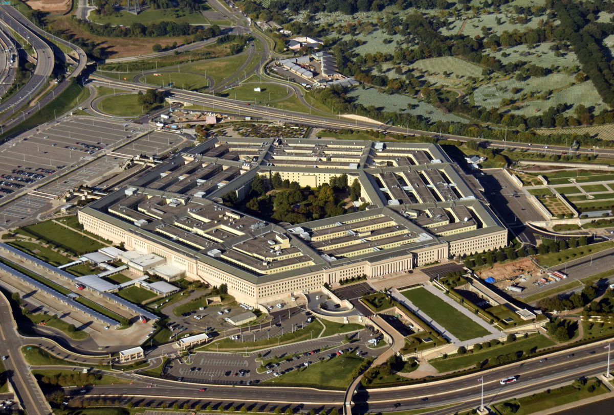 <i>Ivan Cholakov/iStockphoto/Getty Images</i><br/>US Pentagon in Washington DC building looking down aerial view from above.
