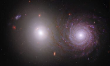 A new image from the James Webb space Telescope showcasing a galactic pair