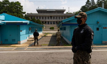 South Korean authorities have launched an investigation after the decomposing remains of a North Korean defector were found in Seoul in October. United Nations Command soldiers are pictured in the Demilitarized Zone separating South and North Korea.