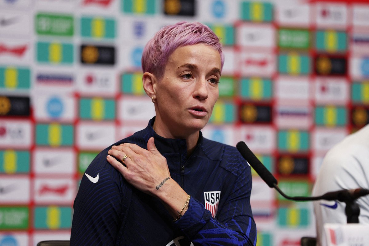 <i>Paul Childs/Action Images/Reuters</i><br/>Megan Rapinoe spoke about the report which found systemic abuse and misconduct in women's soccer.
