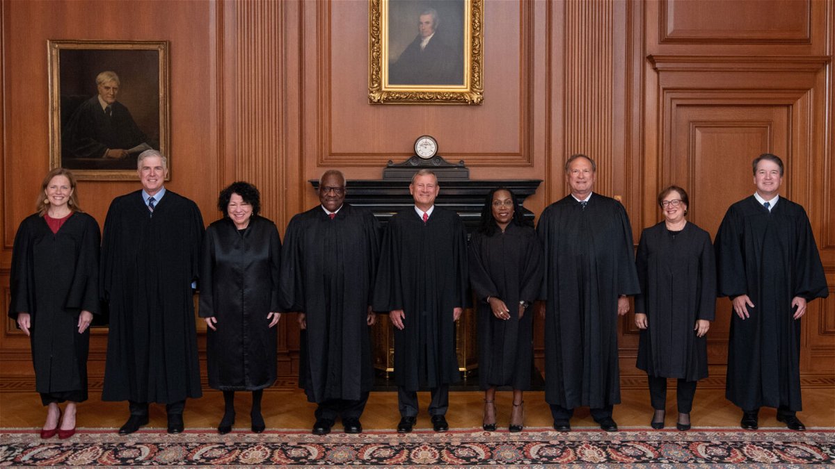 <i>Collection of the Supreme Court of the United States</i><br/>The Supreme Court held a special sitting on September 30 for the formal investiture ceremony of Associate Justice Ketanji Brown Jackson. President Joseph R. Biden