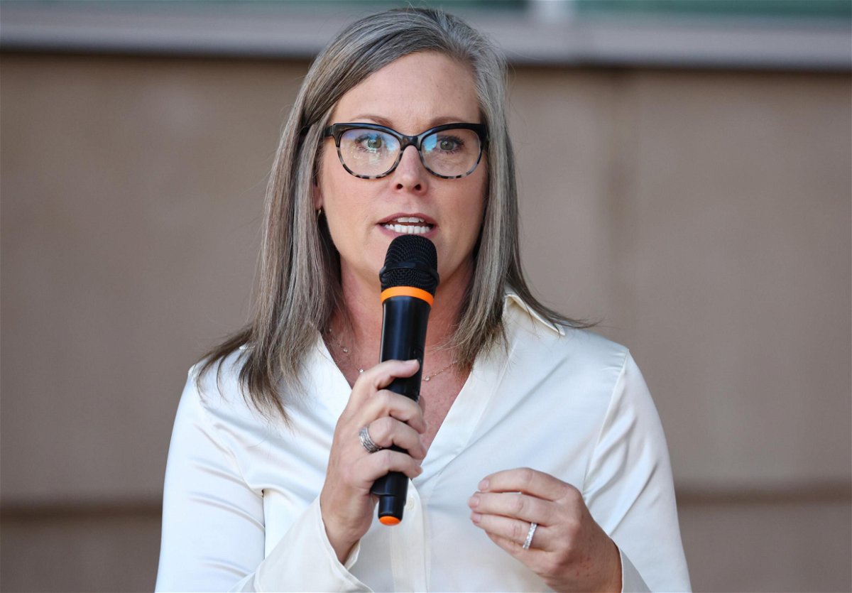 <i>Mario Tama/Getty Images</i><br/>The campaign headquarters of Arizona's Democratic candidate for governor and current Secretary of State Katie Hobbs was broken into this week