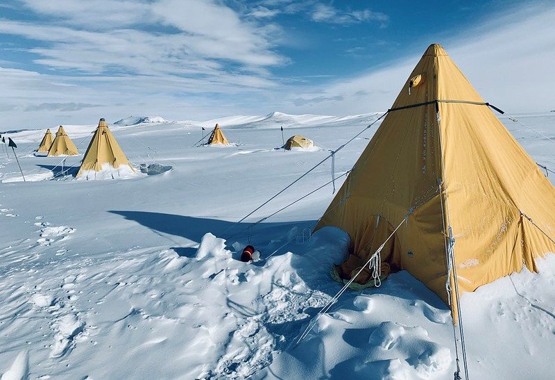 Allan Hills tents in East Antarctica during the 2019-20 field season