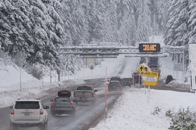 Winter conditions at higher elevations make for driver challenges