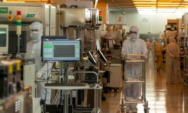 Chinese-owned company Nexperia was told to sell "at least 86%" of its stake in Newport Wafer Fab over national security concerns. Pictured is a Newport Wafer Fab manufacturing site in Newport