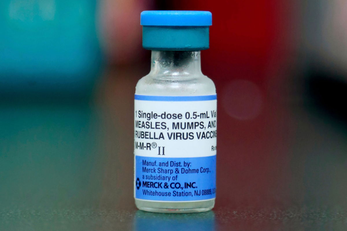 <i>Paul Vernon/AP</i><br/>A file photo shows a vial of a measles