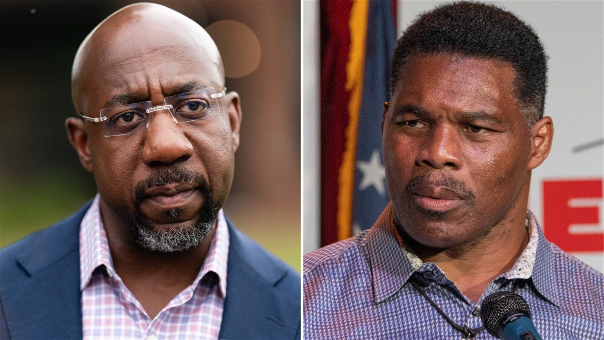<i>Getty Images</i><br/>Neither Democratic Sen. Raphael Warnock (left) nor Republican challenger Herschel Walker surpassed the 50% threshold needed to win the race outright Tuesday evening